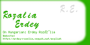 rozalia erdey business card